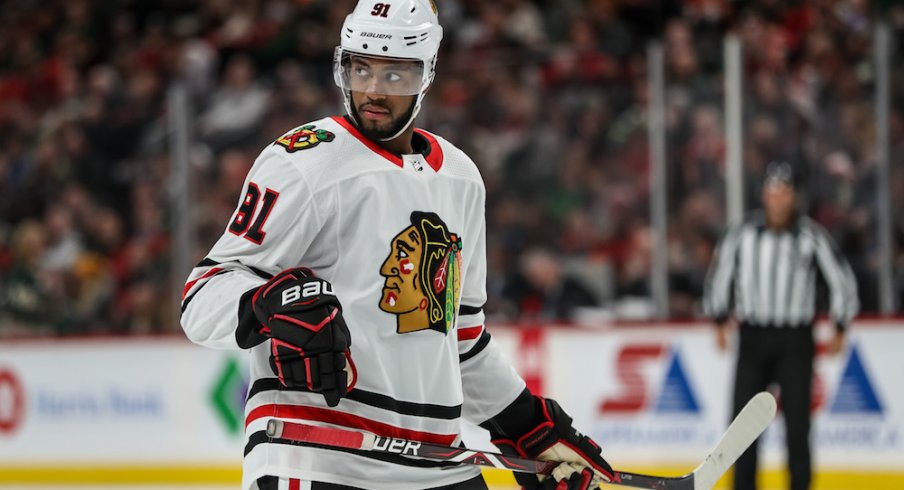 Anthony Duclair of the Chicago Blackhawks signed a one-year deal with the Blue Jackets on Thursday.