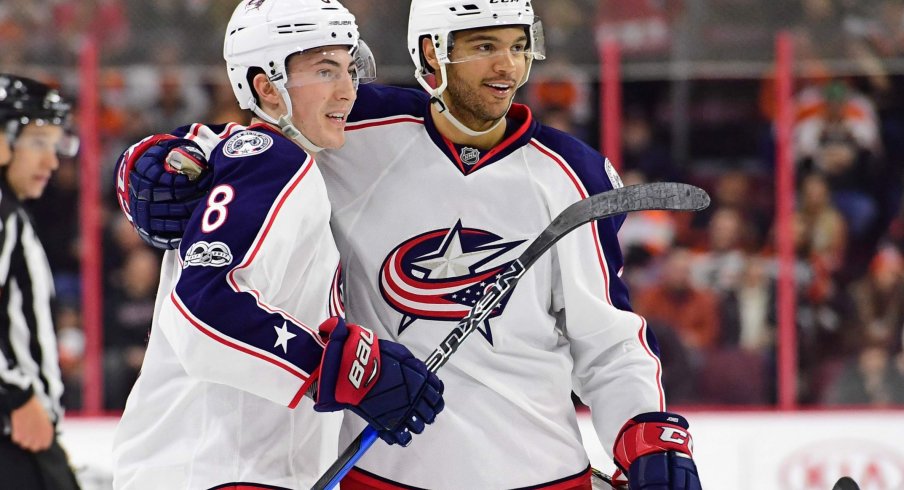 Reunited Zach Werenski And Seth Jones Sing Each Other S Praises As They Re Back Together On The Blueline 1st Ohio Battery