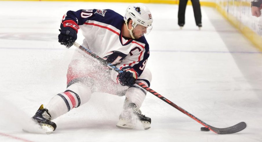 Nathan Gerbe the Captain of the Cleveland Monsters has had a strong start to his season