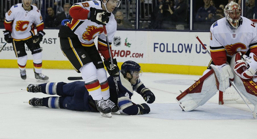 The Columbus Blue Jackets gave up nine goals in a loss to the Calgary Flames tonight. 