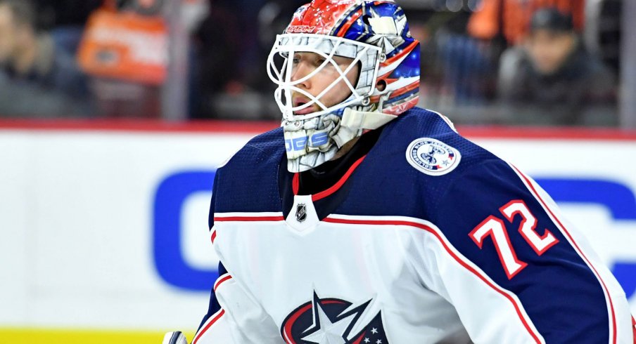 Sergei Bobrovsky picked up the win tonight in Philadelphia for the Columbus Blue Jackets.