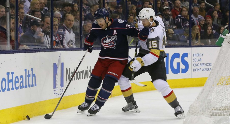 Boone Jenner leads the Columbus Blue Jackets with 244 faceoffs won on the season.