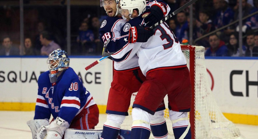 Oliver Bjorkstrand has been back in the Columbus Blue Jackets' lineup as of late, and scored an early goal against the New Jersey Devils on Dec. 23.