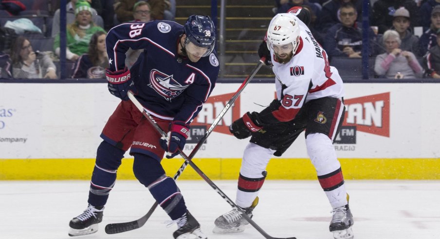 Boone Jenner has 17 points in 38 games this season for the Columbus Blue Jackets.