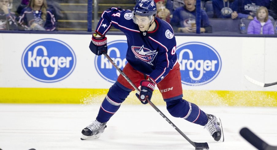 Scott Harrington takes a shot against the Ottawa Senators