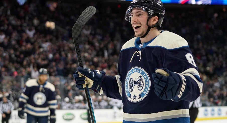 Zach Werenski has recorded 22 points through 39 games this season for the Columbus Blue Jackets.