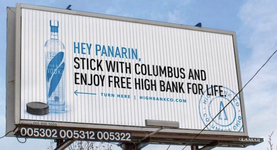 Columbus-based High Bank Distillery is offering Artemi Panarin free liquor for life if he decides to re-sign with the Blue Jackets.