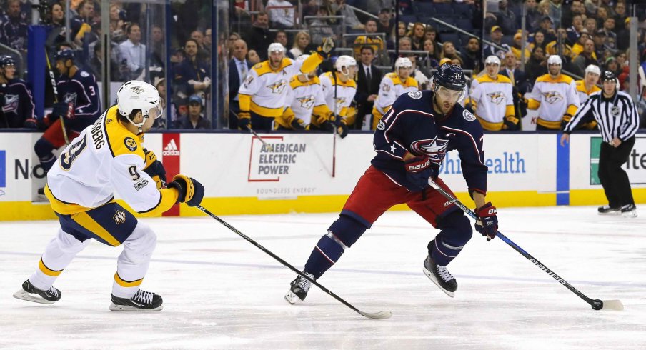 Nick Foligno is expected to make a return to the lineup tonight after missing four games while he stayed with his daughter Milana in the hospital after a heart procedure. 