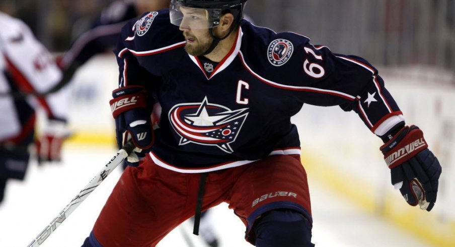 Rick Nash skates down the wing against the Washington Capitals