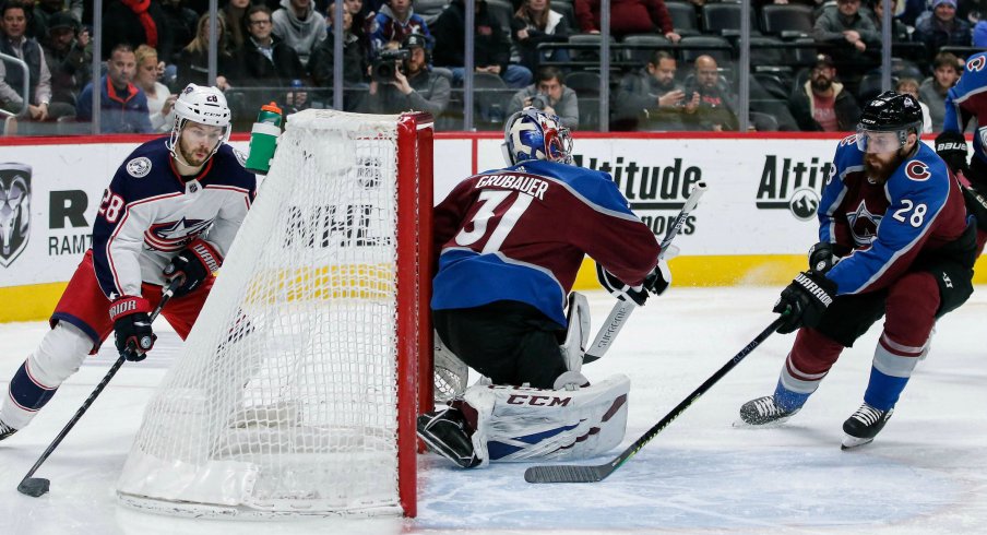 Oliver Bjorkstrand wraps around to score his third goal in three consecutive games