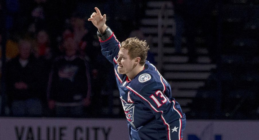 Cam Atkinson had two goals in the Blue Jackets' 4-1 win over the Penguins Saturday night.