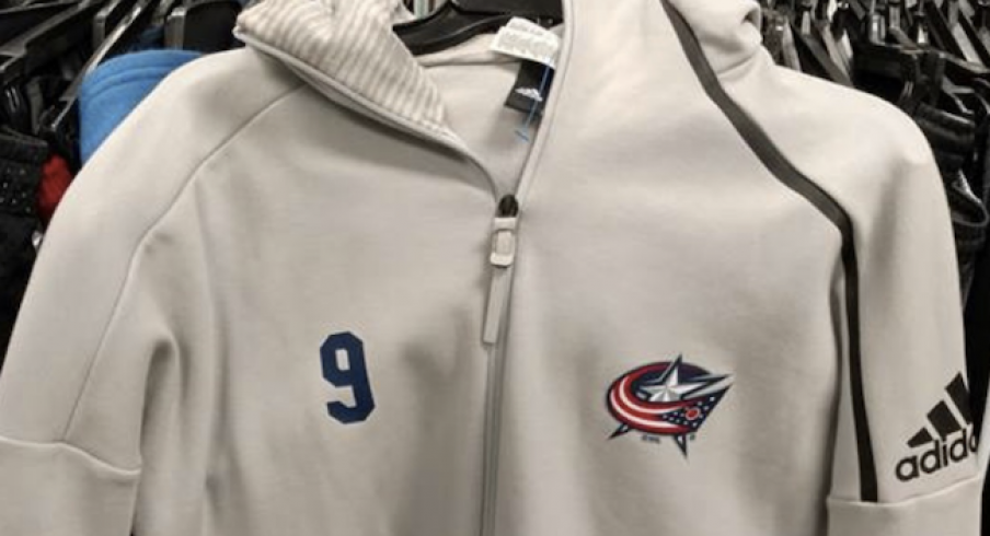 Artemi Panarin's team-issued Adidas warm-up jacket found its way to a local thrift store.