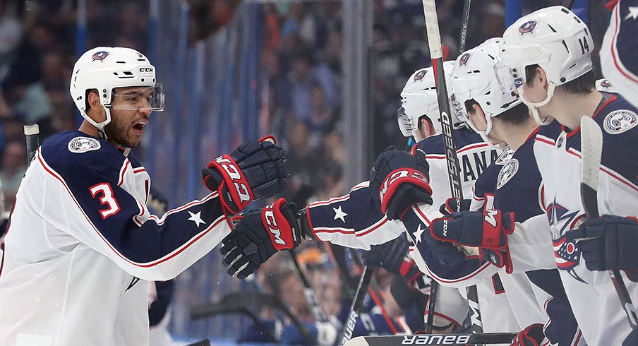 Seth Jones had the Game 1 winner for the Blue Jackets.