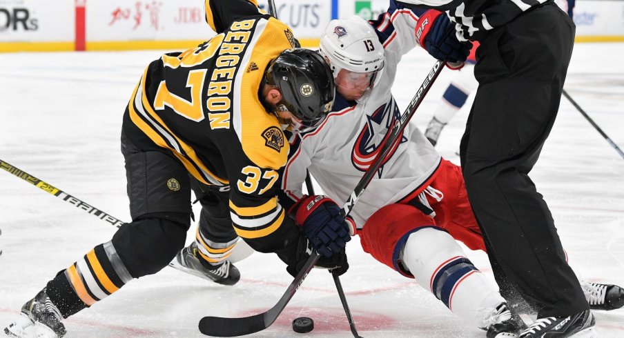 Cam Atkinson has five points in 17 regular season games against the Boston Bruins.