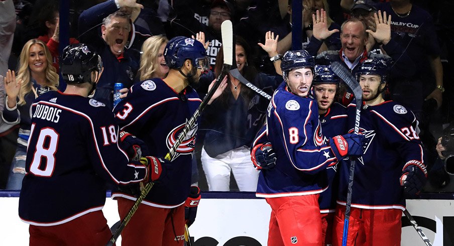 The Blue Jackets are hoping to celebrate Monday night in Columbus.