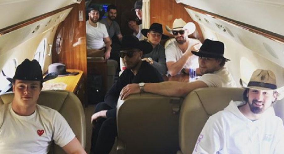 A large group of Columbus Blue Jacket players flew down to Nashville to unwind after their second round playoff loss.