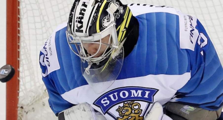 Columbus Blue Jackets prospect goaltender Veini Vehvilainen.