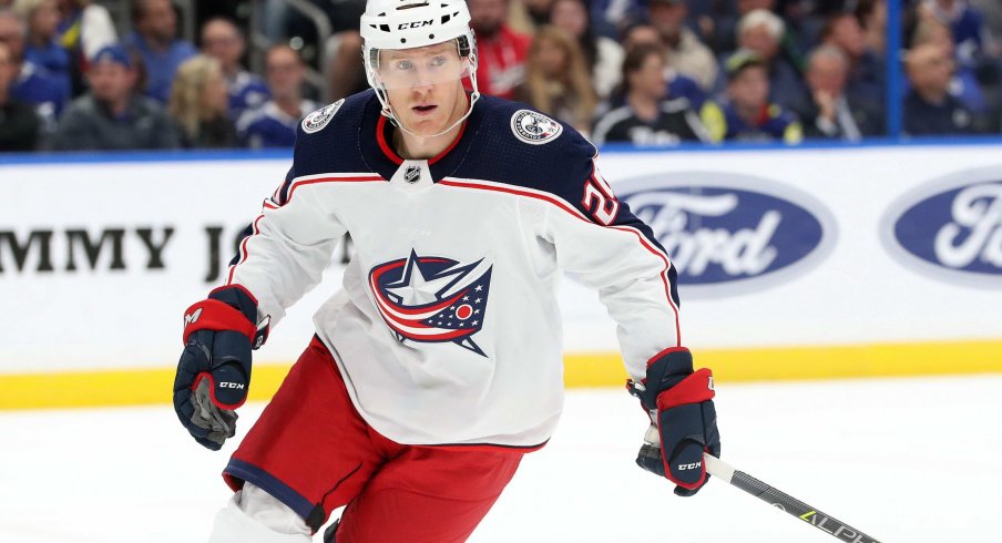 Riley Nash has four points in nine games this season with the Columbus Blue Jackets.