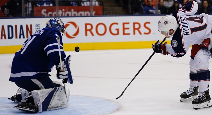 Gus Nyquist is hooked on a breakaway