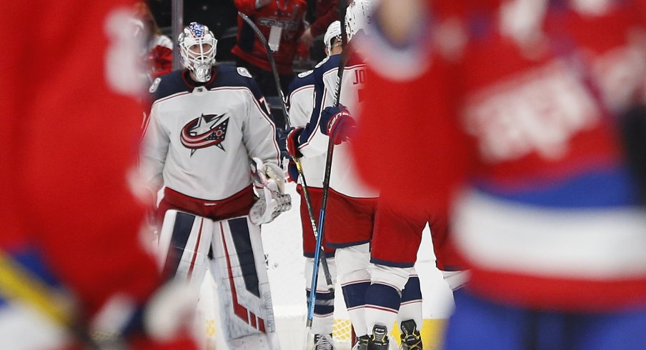 Joonas Korpisalo is averaging a .903	SV% and 2.81 GAA this season for the Columbus Blue Jackets.