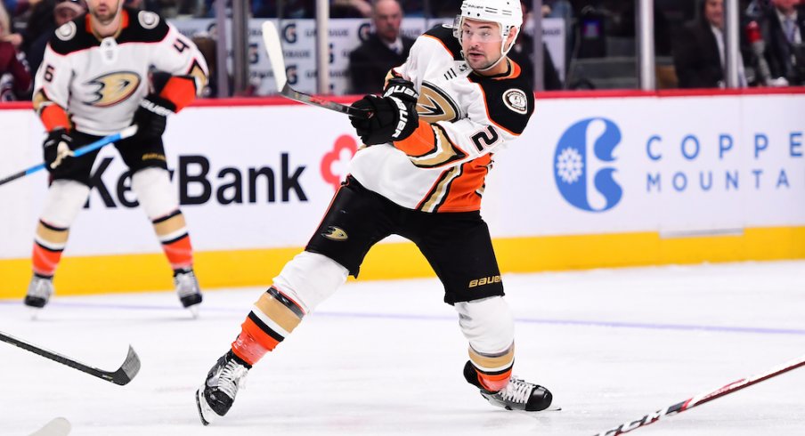 Anaheim Ducks center Devin Shore (29) shoots on goal in the third period against the Colorado Avalanche at the Pepsi Center. 