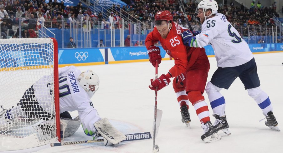 Mikhail Grigorenko at the Pyeongchang 2018 Olympic Winter Olympics