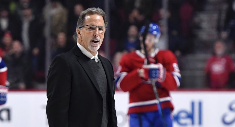 Columbus Blue Jackets head coach John Tortorella leaves the ice after the defeat against the Montreal Canadiens at the Bell Centre.