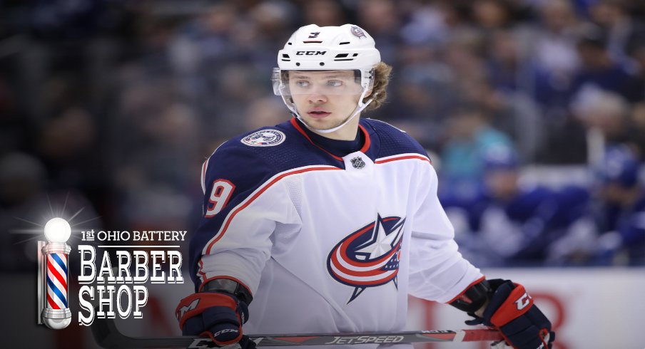 Columbus Blue Jackets left wing Artemi Panarin (9) during their game against the Toronto Maple Leafs at Scotiabank Arena.