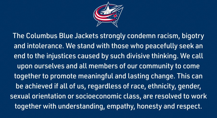 Blue Jackets' statement.