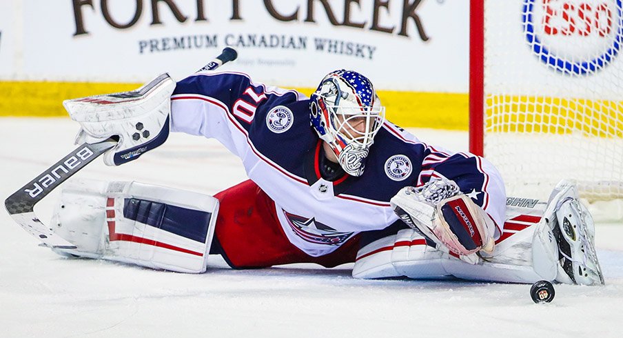 Joonas Korpisalo was huge for the Blue Jackets in Game 1, pitching his first playoff shutout.