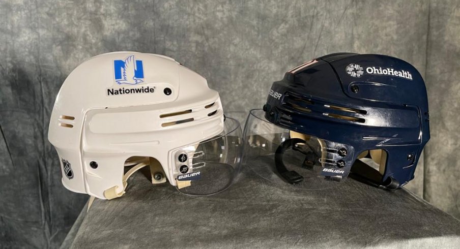 The Columbus Blue Jackets unveiled Nationwide and OhioHealth as their two helmet logo sponsors for the 2020-21 season.