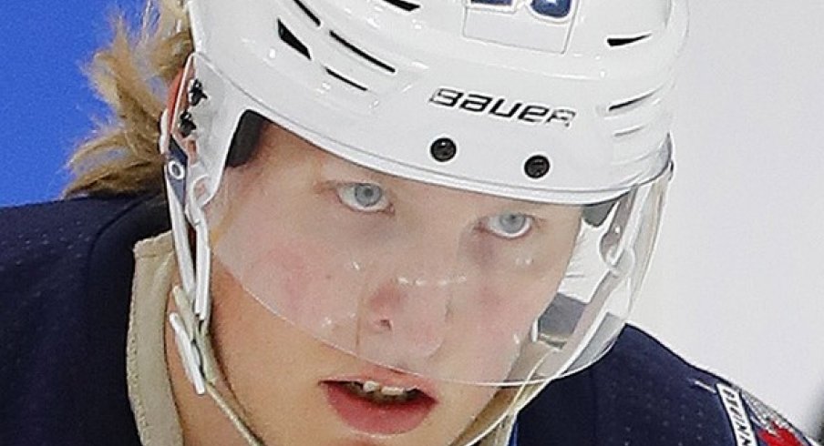 Patrik Laine is set to make his Blue Jackets debut Tuesday night against Dallas. 