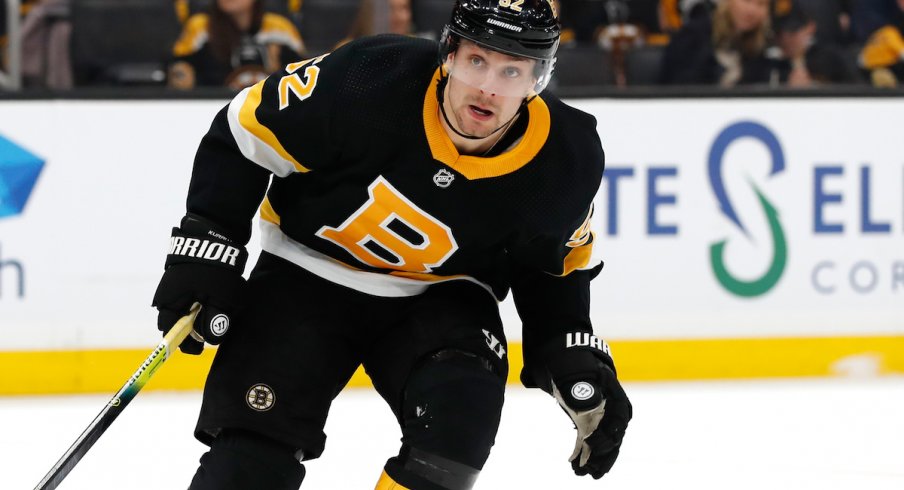 Boston Bruins center Sean Kuraly (52) during the first period against the Edmonton Oilers at TD Garden.