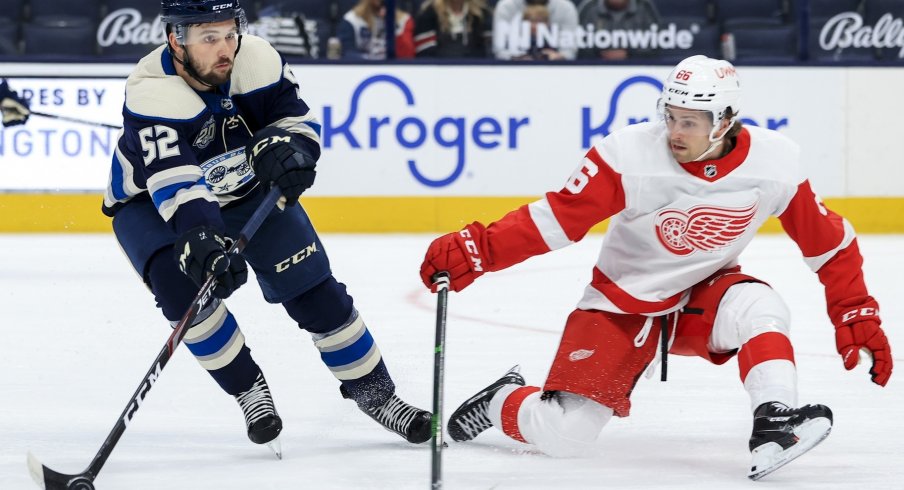 In an important year for the youngster, forward Emil Bemstrom is in the lineup for the first Columbus Blue Jackets' preseason game. 