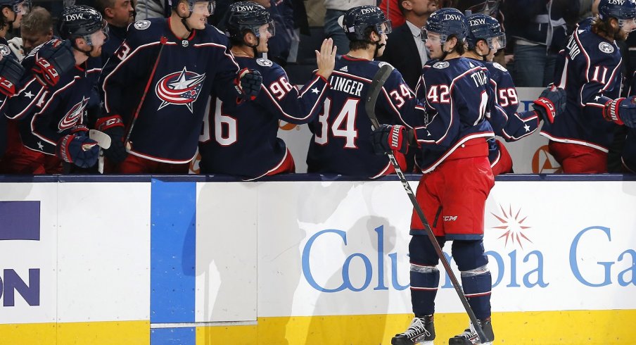 Alexandre Texier celebrates a goal 