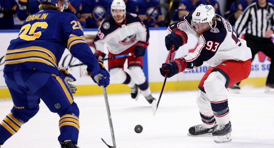 Jakub Voracek scored his second goal of the season just 16 seconds into overtime to give the Columbus Blue Jackets a 4-3 win over the Buffalo Sabres.