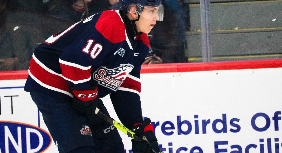 Pavel Mintyukov skates for the Saginaw Spirit.