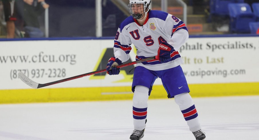 Jimmy Snuggerud skates for U18 Team USA