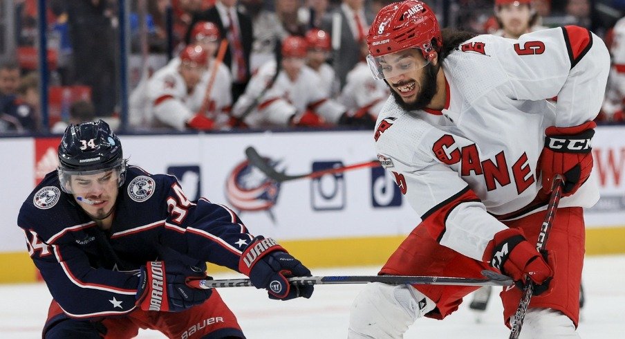 Kirill Marchenko hat trick for Blue Jackets against Hurricanes