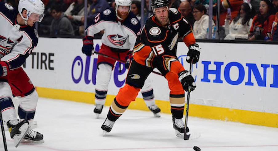 Ryan Getzlaf, Gustav Nyquist, and Jakub Voracek