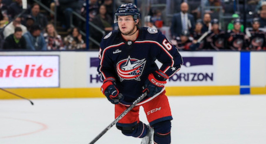 Columbus Blue Jackets right wing Trey Fix-Wolansky (64) skates against the Buffalo Sabres in the second period at Nationwide Arena.