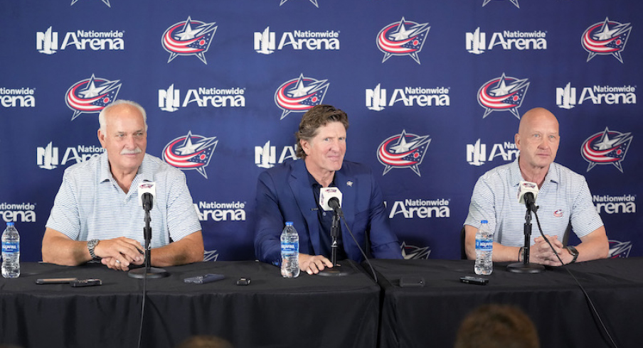 Columbus Blue Jackets introduce Mike Babcock as their new head coach during a press conference at Nationwide Arena.