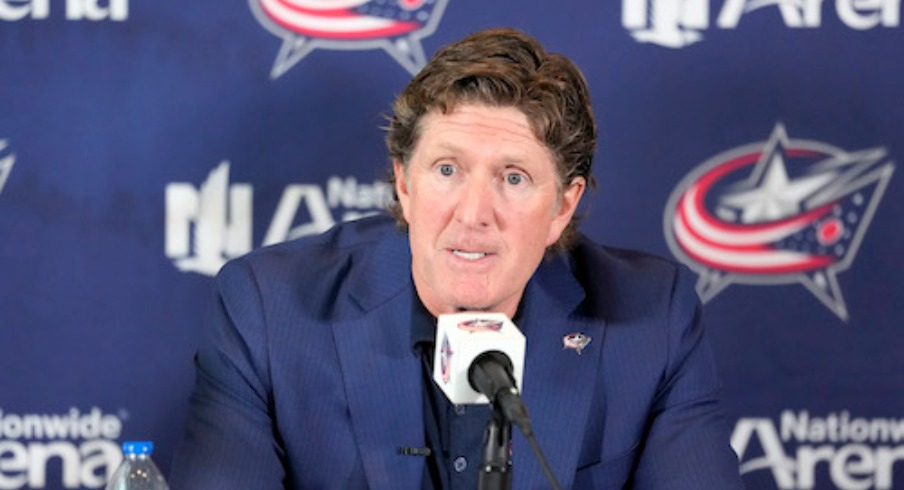 Columbus Blue Jackets name Mike Babcock as their new head coach during a press conference at Nationwide Arena.