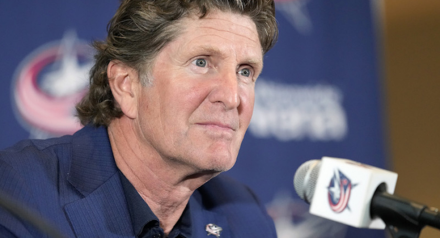 Columbus Blue Jackets introduce Mike Babcock as their new head coach during a press conference at Nationwide Arena.