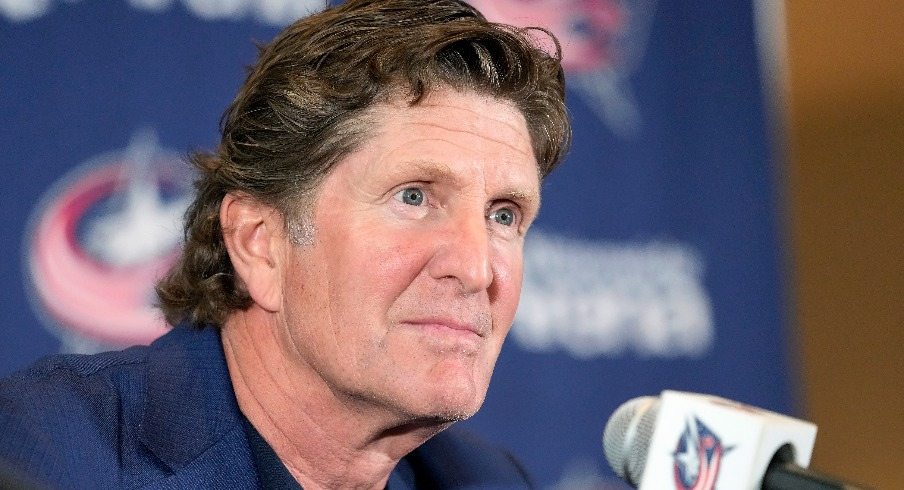 Columbus Blue Jackets introduce Mike Babcock as their new head coach during a press conference at Nationwide Arena. 