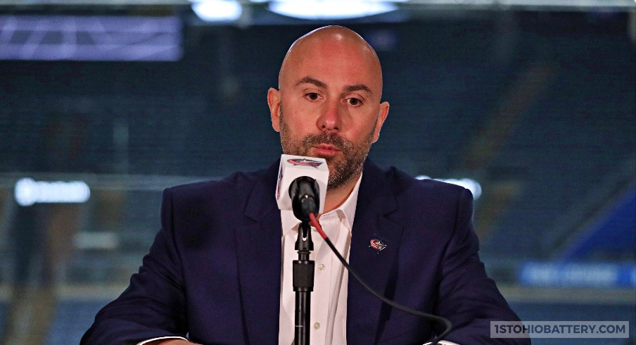 New Columbus Blue Jackets head coach Pascal Vincent addressed the media Monday at the team's annual media luncheon.