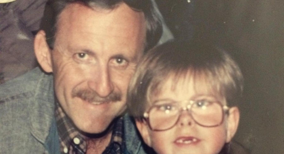 Josh Rimer with his father, Jeff Rimer, well before the Blue Jackets came into existence.