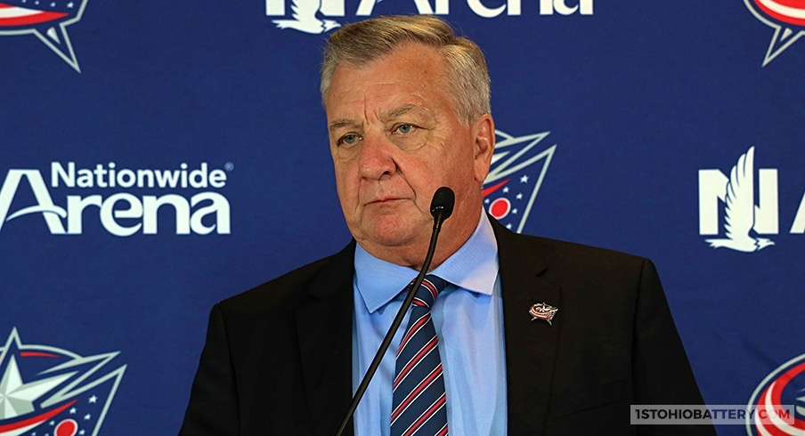 Don Waddell at his press conference introducing him as president, general manager, and alternate governor of the Columbus Blue Jackets on Wednesday, May 29.