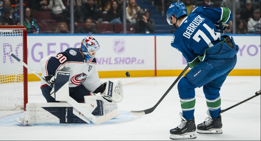 The Columbus Blue Jackets lost their third straight game Saturday night, falling 4-3 to the Vancouver Canucks despite a big night from Kirill Marchenko.