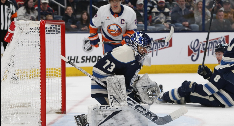 Biggest game of the season so far? Jet Greaves will start Sunday night when the Columbus Blue Jackets face the New York Islanders in a key Metro division showdown.